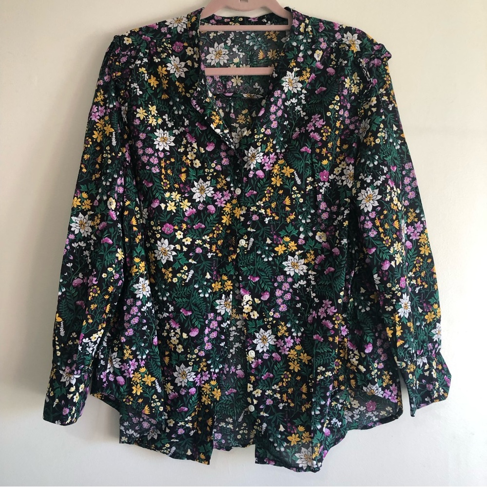 Floral Cotton Button Down